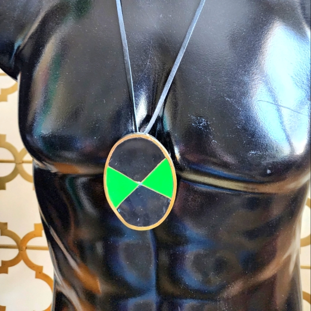 Jamaican Flag - Repurposed Belt Buckle Statement Necklace